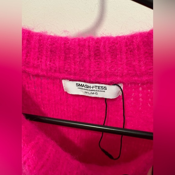 SMASH & TESS HOT PINK KNIT SWEATER - Picture 4 of 6